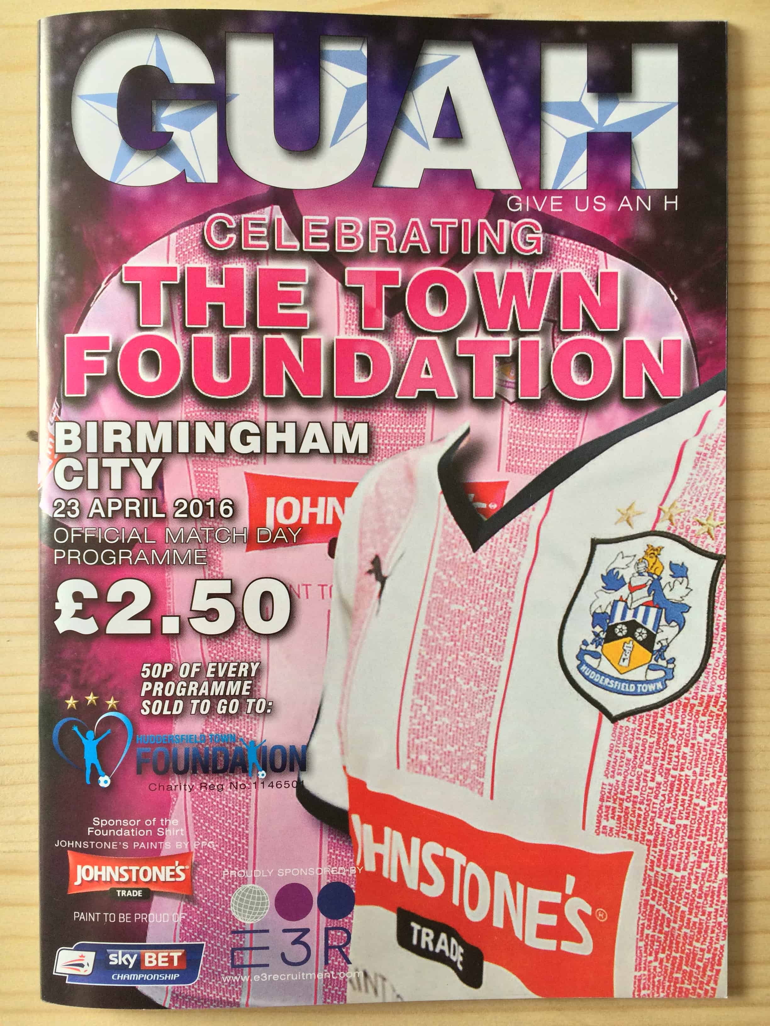 Huddersfield Town FC v Birmingham City FC